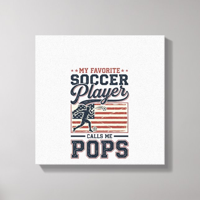 Lienzo Funny Soccer Pops Vintage Engraving Shirt Design_1 (Anverso)