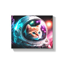 Funny Space Cat Astronauta Kitty Galaxy Universe