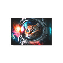 Funny Space Cat Astronauta Kitty Galaxy Universe