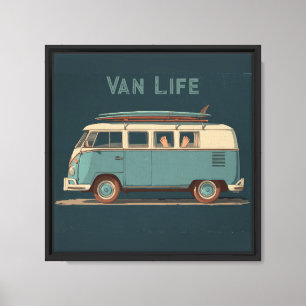 Lienzo Furgoneta de surf vintage – Diseño de autocaravana