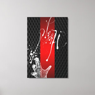 LIENZO FURIOSO ROJO.