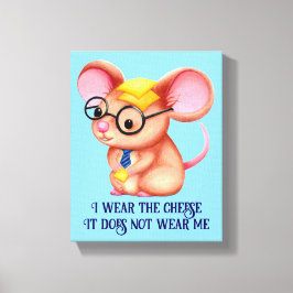 Lienzo Furry Cheese Man Business Mouse Tie Glasses Nerdy