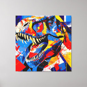 Lienzo Fusión de dinosaurios T-rex de Wild Retro