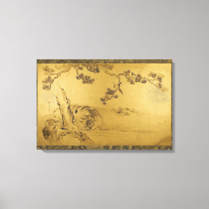 Lienzo Fusuma: Tigers and Dragon