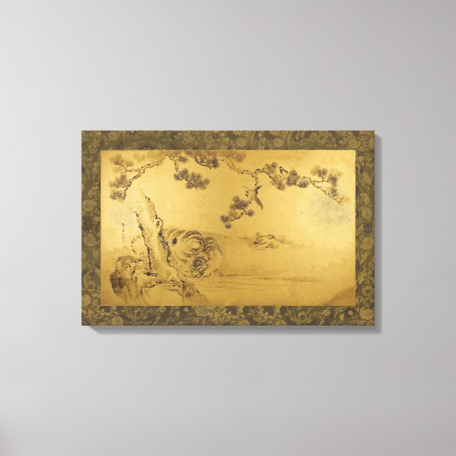 Lienzo Fusuma: Tigers and Dragon (Anverso)