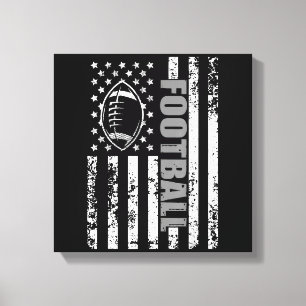Lienzo fútbol americano con bandera patriótica