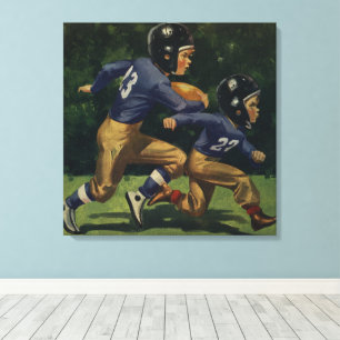 Lienzo Fútbol Antiguo, Niños, Niños Jugando Deportes 