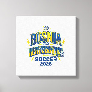 Lienzo Fútbol de Bosnia y Herzegovina 2026 Fútbol Negrita