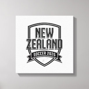 Lienzo Fútbol Nueva Zelanda 2026 Soccer Bold Tipografía P