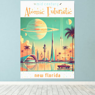 Lienzo Futurista Atómico Nueva Florida
