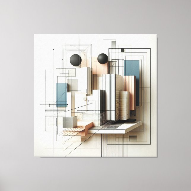 Lienzo Futuristic Spatial Construct (Anverso)