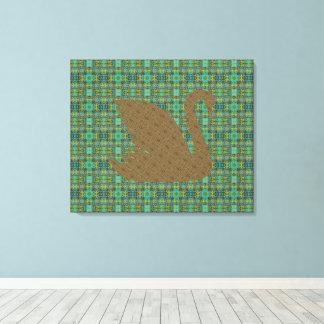 Lienzo Gabriel a las puertas y el cisne dorado