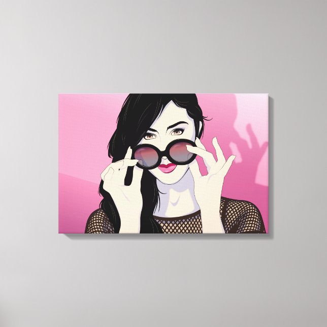 Lienzo Gafas de color Rosa (Anverso)