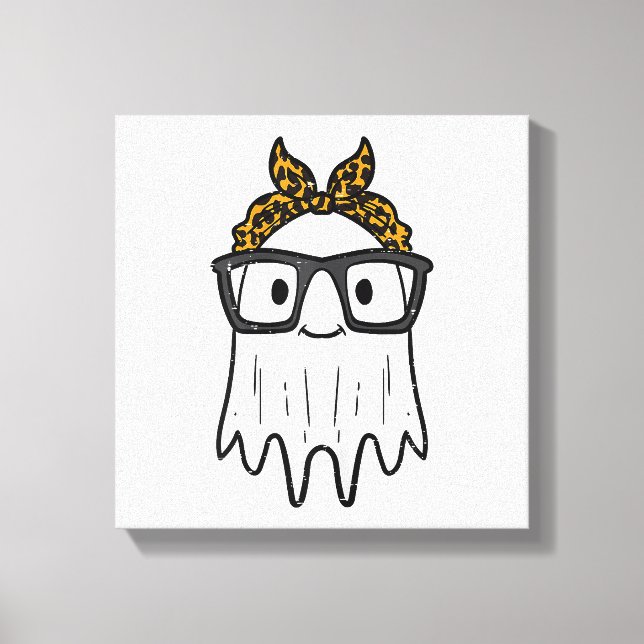 Lienzo Gafas de fantasma de Halloween (Anverso)