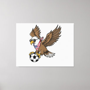 Lienzo Gafas de sol águila de fútbol americano frescas vi
