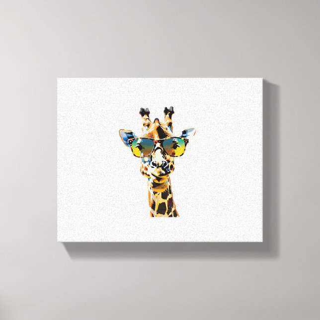 Lienzo gafas de sol animal jirafa con gafas de sol   (Anverso)