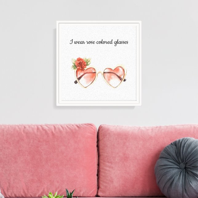 Lienzo Gafas de sol de color Rosa (Insitu (Sala de estar))