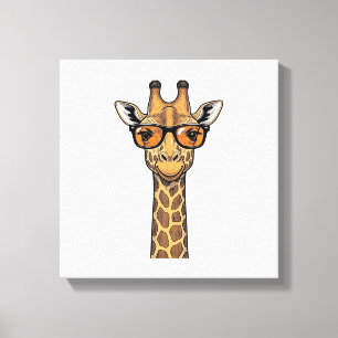 Lienzo Gafas de sol de jirafa geniales Camiseta de grabad