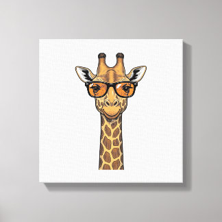 Lienzo Gafas de sol de jirafa geniales Camiseta de grabad