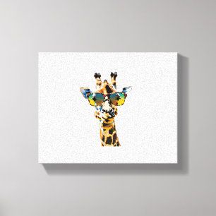 Lienzo gafas de sol para animales jirafa con gafas de sol