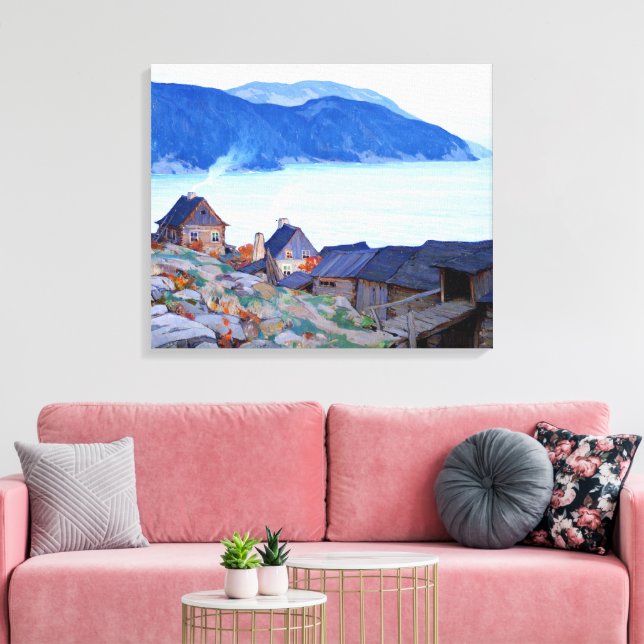 Lienzo Gagnón - Noche en el Poster de la costa norte (Insitu (Sala de estar))