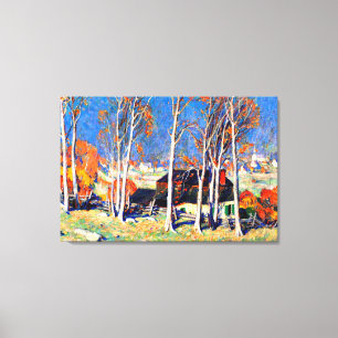 Lienzo Gagnon - Pueblo solitario en Saint Laurence
