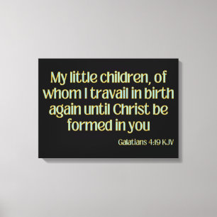 Lienzo Galatianos 4:19 Biblia Verse KJV Wall Art