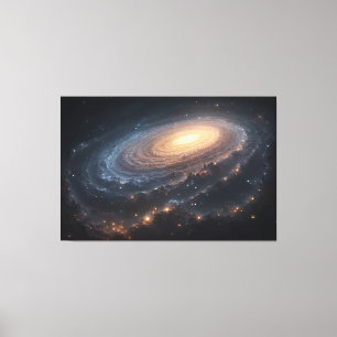Lienzo Galaxia espiral en el espacio profundo con núcleo