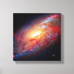 Lienzo Galaxia espiral Messier M106 Foto del espacio exte