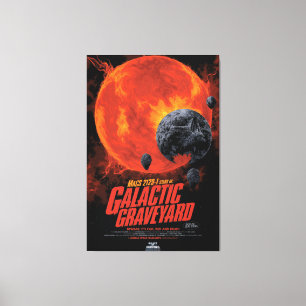 Lienzo Galaxia Halloween de Halloween en el cementerio es