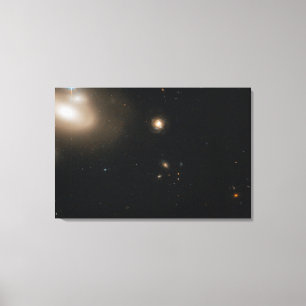 Lienzo Galaxia lenticular en el clúster de Coma con Numer