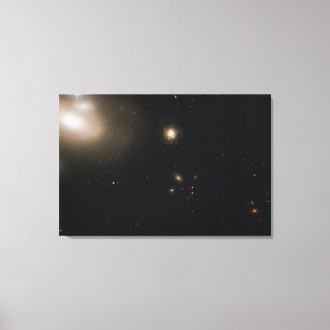 Lienzo Galaxia lenticular en el clúster de Coma con Numer (Anverso)