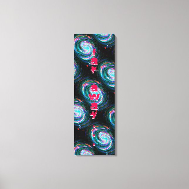 Lienzo Galaxias de espiral verde lejana en el espacio (Anverso)