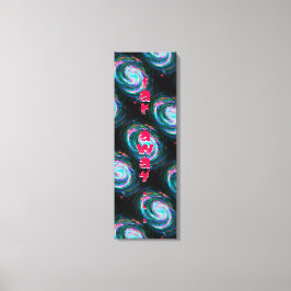 Lienzo Galaxias de espiral verde lejana en el espacio