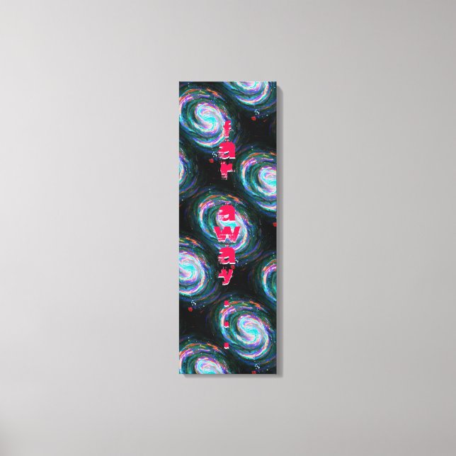 Lienzo Galaxias de espiral verde lejana en el espacio (Anverso)