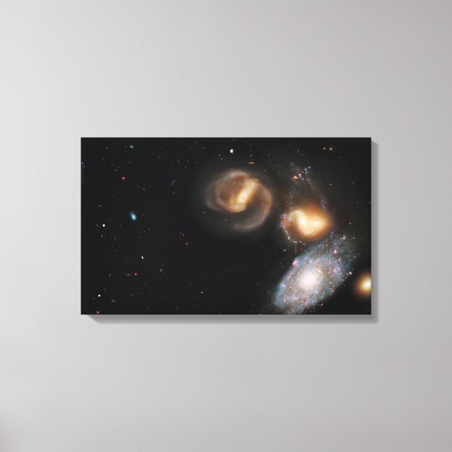 Lienzo Galaxias Quintet de Stephan (Anverso)