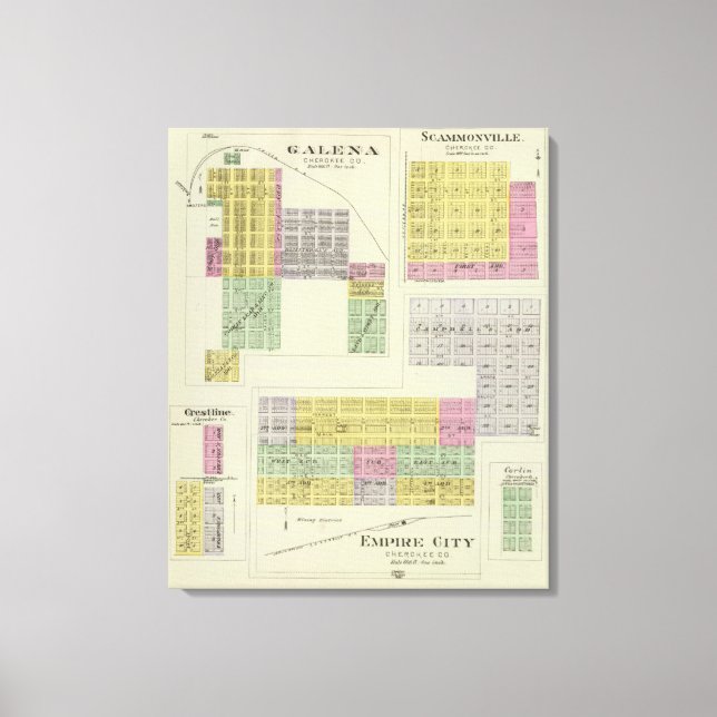 Lienzo Galena, Scammonville y Crestline, Kansas (Anverso)
