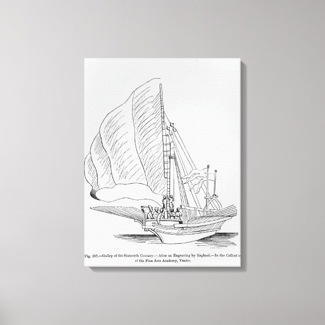 Lienzo Galera del siglo XVI (Anverso)