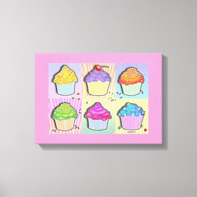 Lienzo Galería de CUPCAKES POP ART (Anverso)