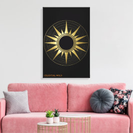 Lienzo Galería de órbita celestial de Saturno real en lie