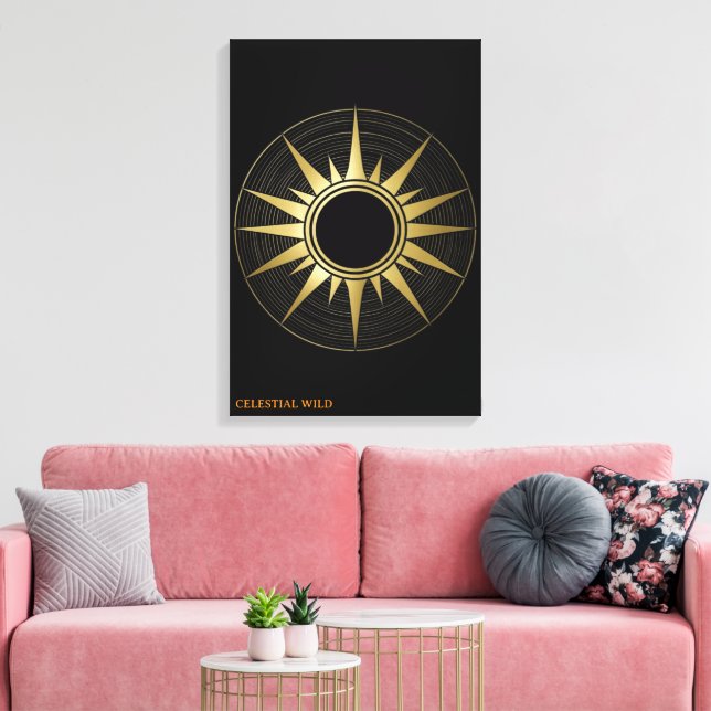 Lienzo Galería de órbita celestial de Saturno real en lie (Insitu (Sala de estar))