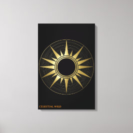 Lienzo Galería de órbita celestial de Saturno real en lie