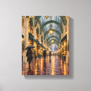 Lienzo Galería del Mercado de Jade después de la Lluvia -