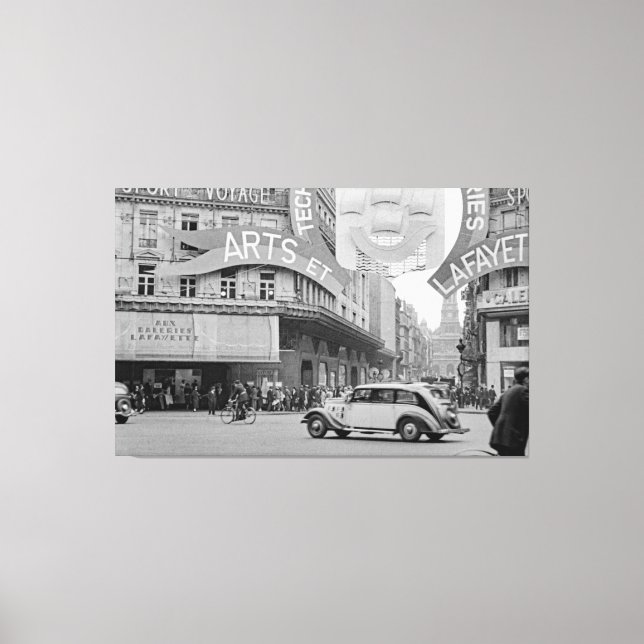 Lienzo Galerías Lafayette Paris Haussmann 1940 Fotografía (Anverso)