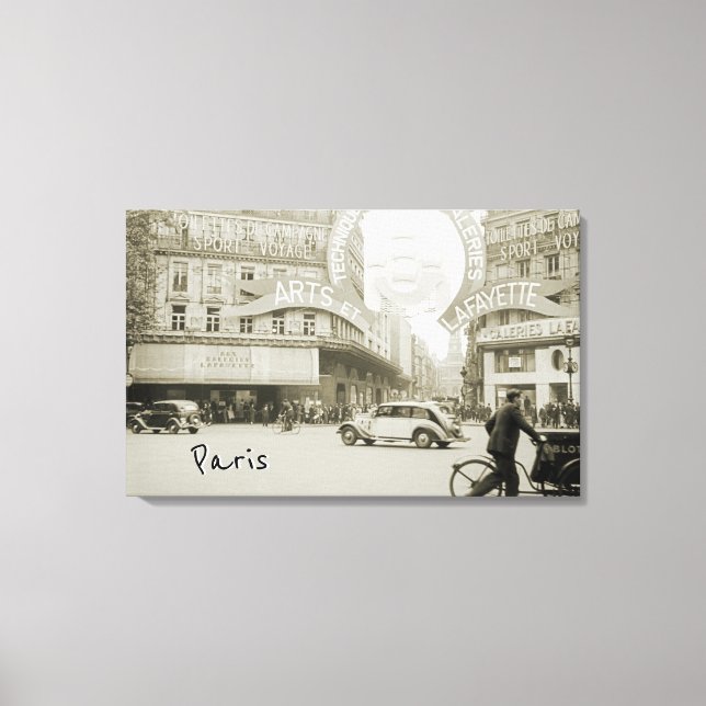 Lienzo Galerías Lafayette Paris Haussmann 1940 Fotografía (Anverso)