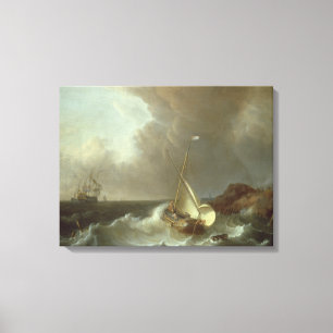 Lienzo Galleon en los mares tempestuosos