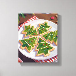 Lienzo Galletas de árbol de Navidad