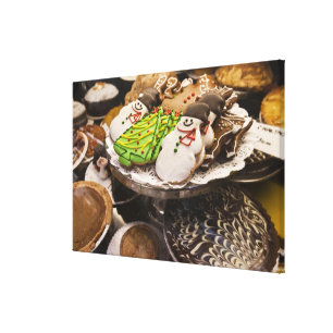 Lienzo Galletas del navidad en la exhibición en un New