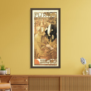 Lienzo Galletas Flirt Art Nouveau Vintage, Alphonse Mucha