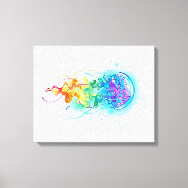 Lienzo Gallito arcoiris (Anverso)